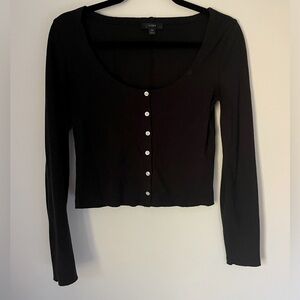 J. Crew Scoopneck Ribbed Cropped Cardigan